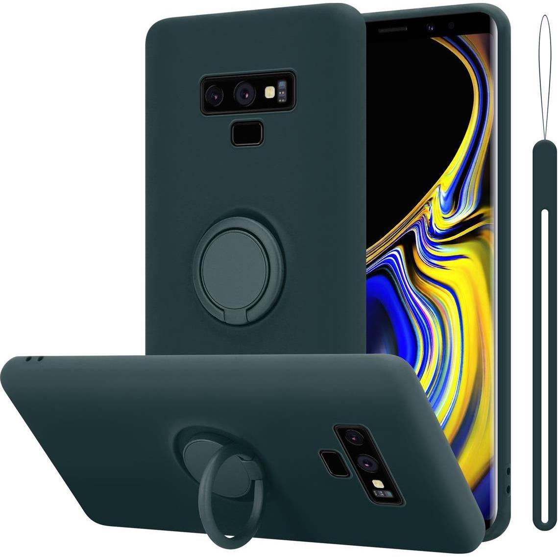 Cadorabo TPU Liquid Ring Silicone Case Hülle (Samsung Galaxy Note 9), Smartphone Hülle, Grün