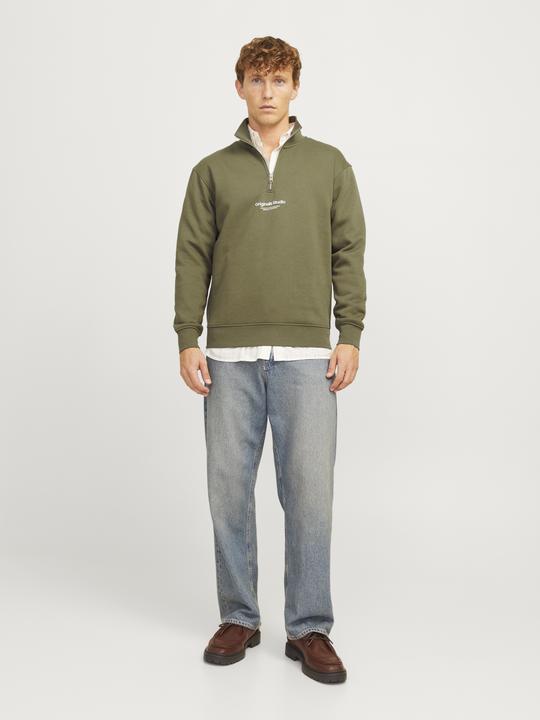 Produktbild Jack & Jones Text Sweatshirt mit halbem Reissverschluss Sweatshirt mit halbem Reissverschluss (S)