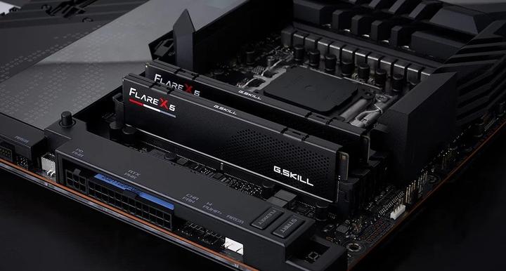 Actual product image G.Skill DIMM 192 GB DDR5-6000 (4x 48 GB) Quad-Kit (black, F5-6000J2836G48GX4-FX5, Flare X5, AMD EXPO) (4 x 48GB, 6000 MHz, DDR5 RAM, DIMM)