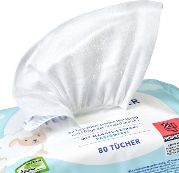 Actual product image dm babylove Wet wipes sensitive (160 pcs.)