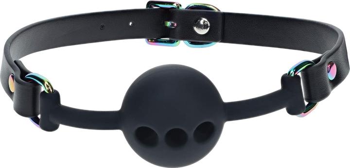 Actual product image Ouch! Venice Collection - Silicone Ball Gag - Black