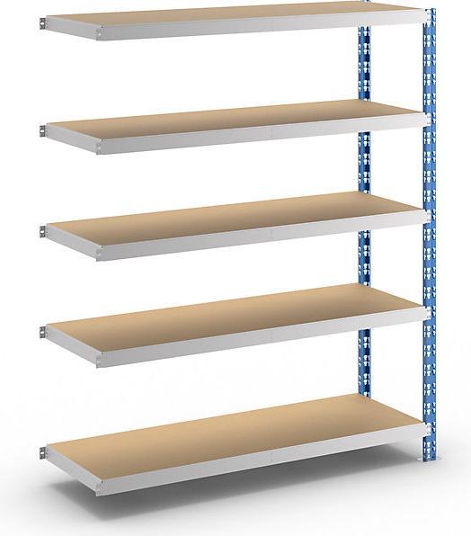 Actual product image eurokraft basic Wide span boltless shelf unit with chipboard shelves, depth 500 mm, extension