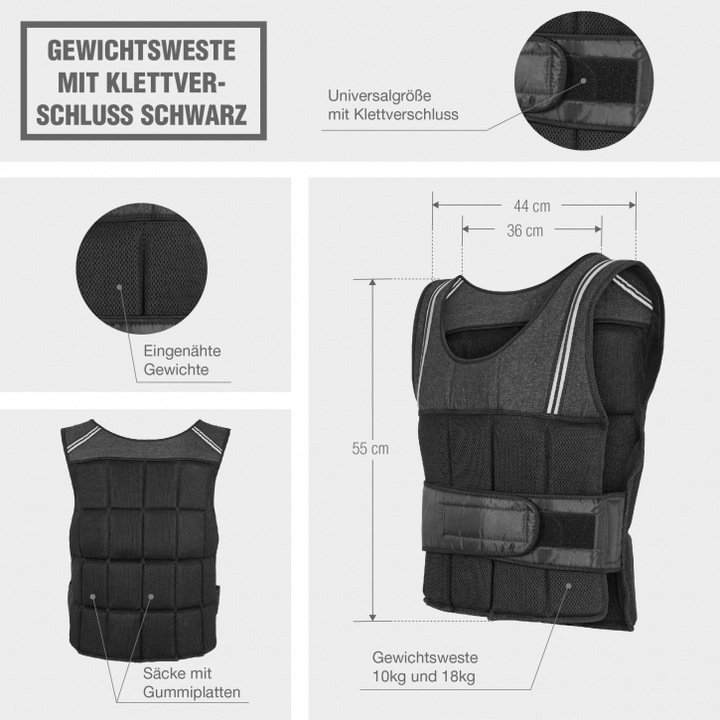 Produktbild Gorilla Sports Gewichtsweste (1 x 18 kg)