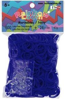 Rainbow Loom Gummibänder Marineblau Opaque
