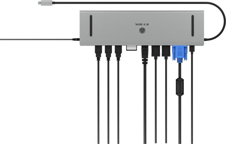 Actual product image Icy Box IB-DK2106a-CPD (USB-C, 7 Ports)