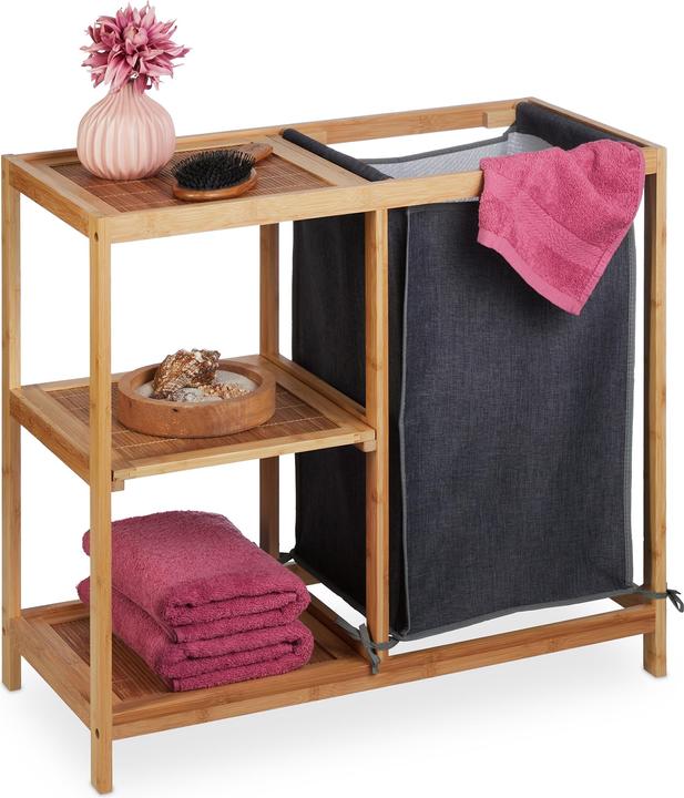 Actual product image Relaxdays Laundry basket shelf