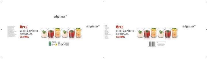 Nutritional values and ingredients alpina Appetizer (5 cm, 0.10 l, 6x)
