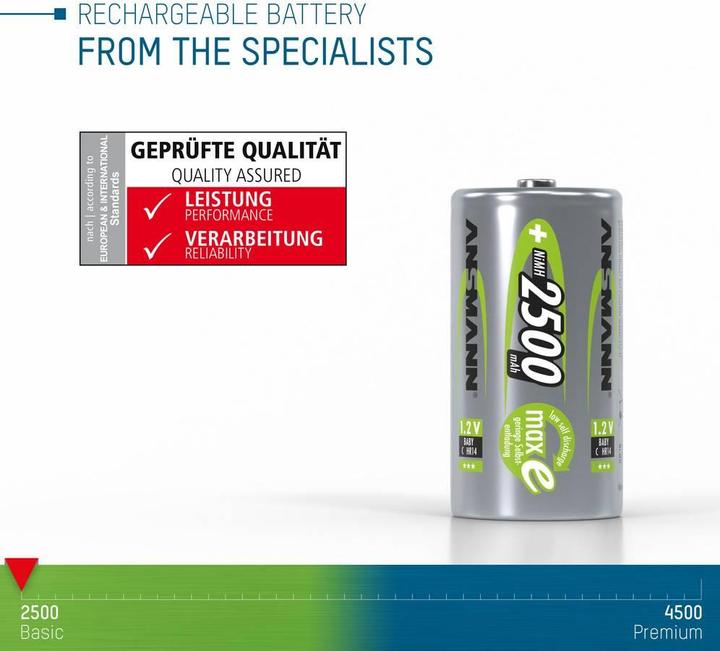Produktbild Ansmann Baby C (2 Stk., C, 2500 mAh)
