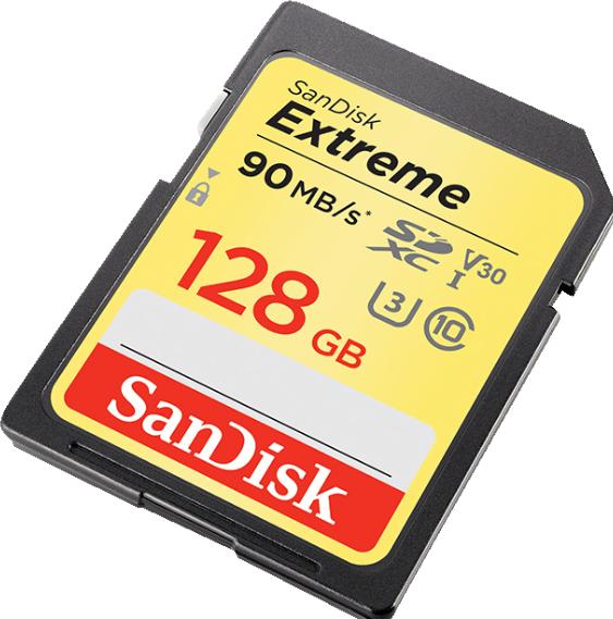 Produktbild SANDISK Extreme SDXC U3 (128 GB, SDXC, U3, UHS-I)