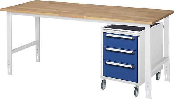 Actual product image RAU Workbenches Workbench Tom K model 09 with dimensions 2000 x 800 mm (200 cm, 80 cm)