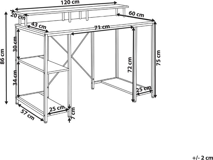 Actual product image Beliani Caddo (120 x 60 x 86 cm)