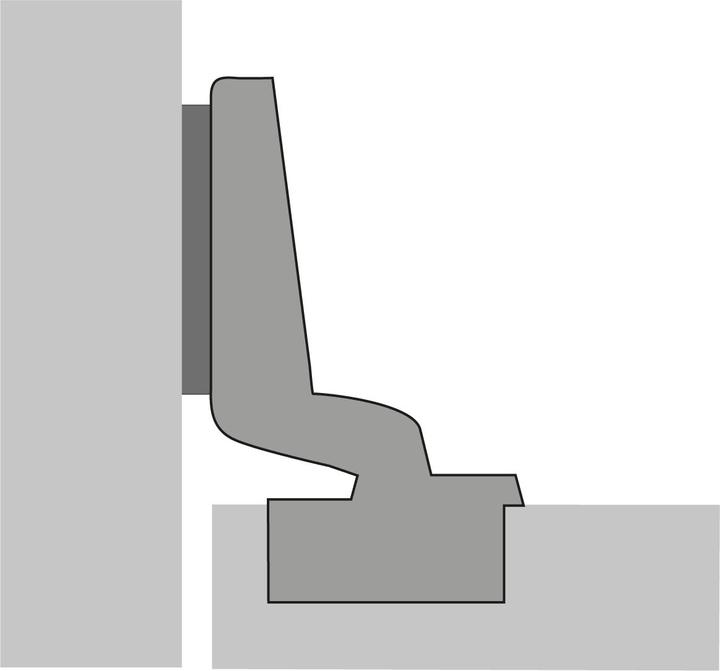 Actual product image Hettich Quick-mount hinge Intermat 9943 cranking 16.0 mm TH 42 for screwing on