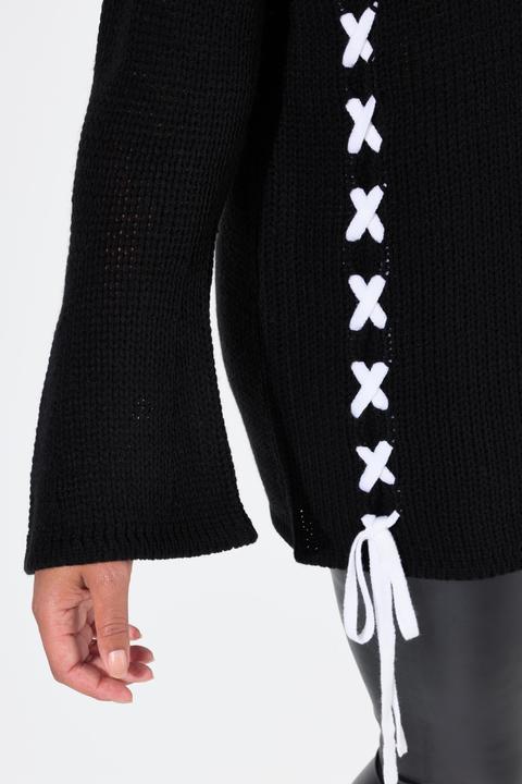 Immagine prodotto Angel of Style Pullover, Loose Fit, Zierbänder, Trompetenärmel (42, 44)