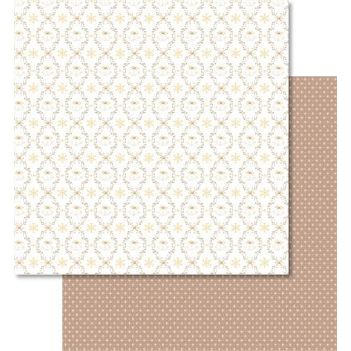 Ursus, Bastelpapier, Scrapbook Paper Classic Christmas creme/braun12x12 Zoll VE=25 Blatt Motiv 1 (25 x)
