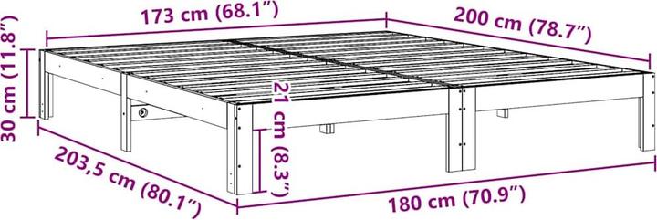 Image du produit vidaXL Bettgestell (180 x 200 cm)