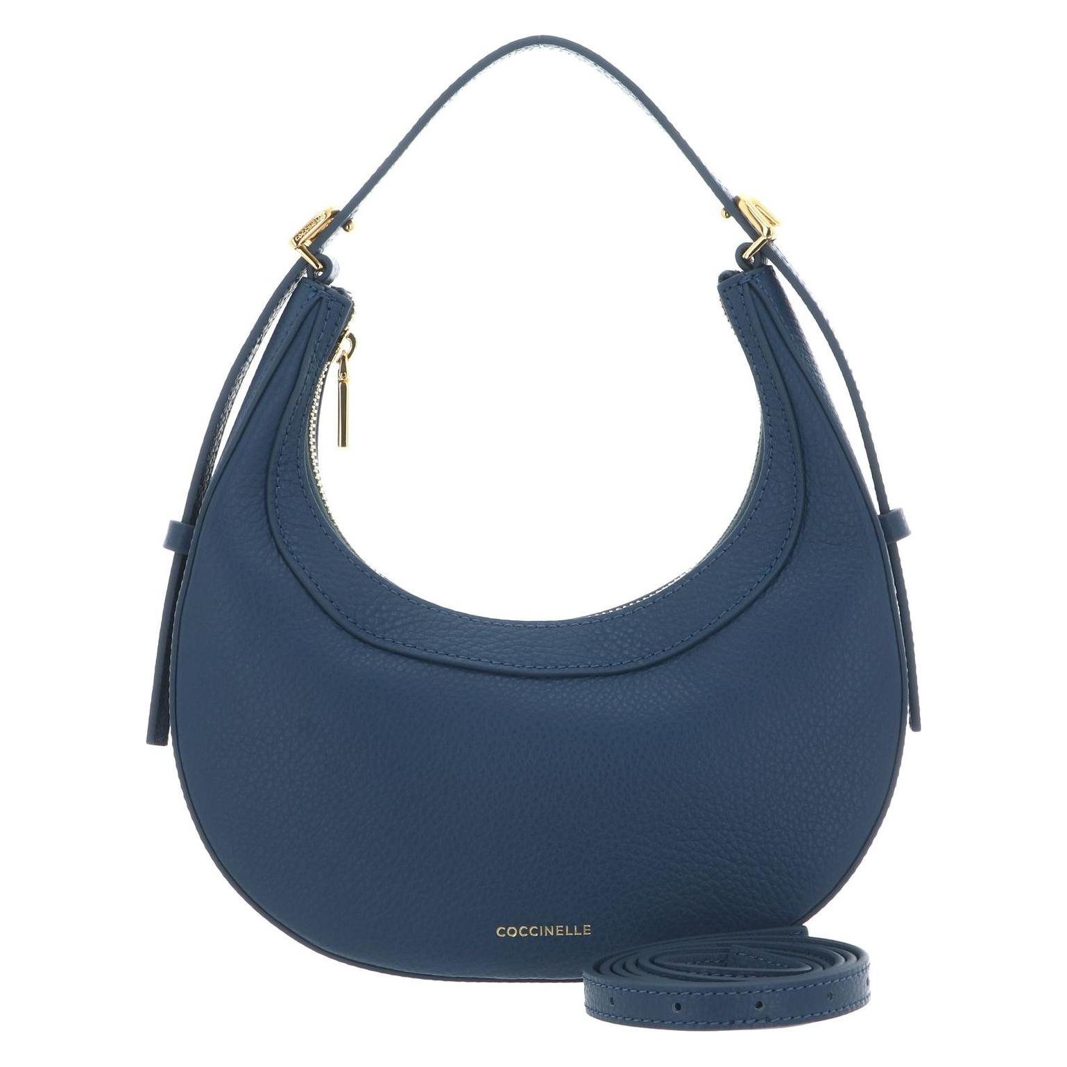 Coccinelle, Damen, Handtasche, Whisper Grained Leather Mini Bag, Blau