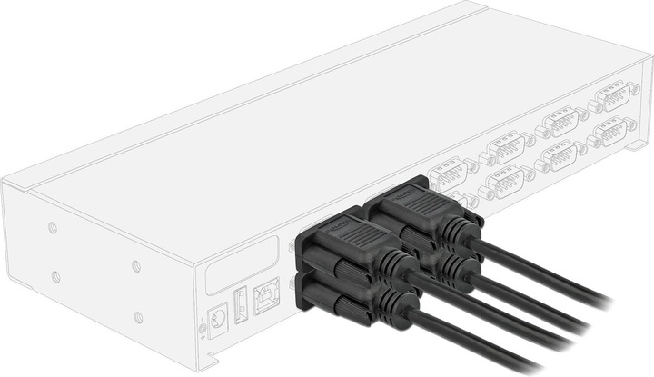 Image du produit Delock Câble série RS-232 D-Sub 9 femelle à femelle Nullmodem avec boîtier de connecteur étroit (10 m)