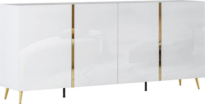 Blanc brillant & or