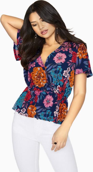 Actual product image Girls On Film Jackson blouse in wrap-around look (34)