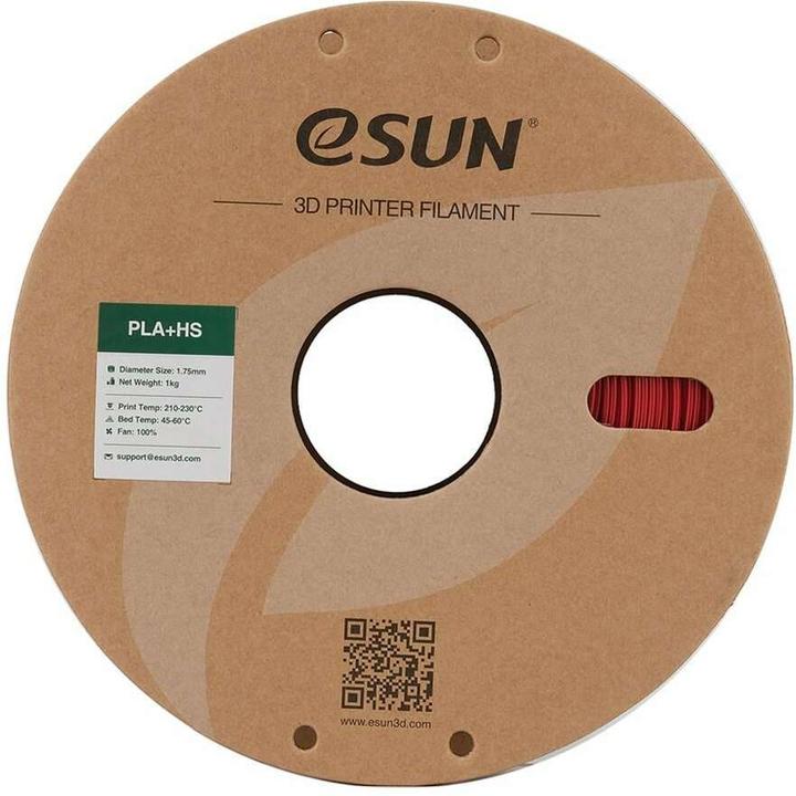 Produktbild eSUN EPLA+HS 1,75mm FIRE ENGINE RED 1kg (PLA+, 1.75 mm, 1000 g, Rot)