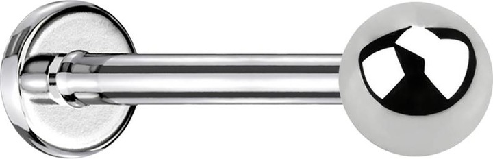 Produktbild Star Piercing Micro Labret silber mit Kugel (Chirurgenstahl 316L, ohne Messing)