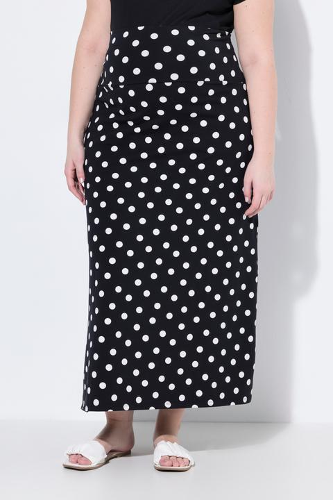 Produktbild Ulla Popken Bellieva Jersey-Maxirock, Muster, Stretchbund (46, 48)