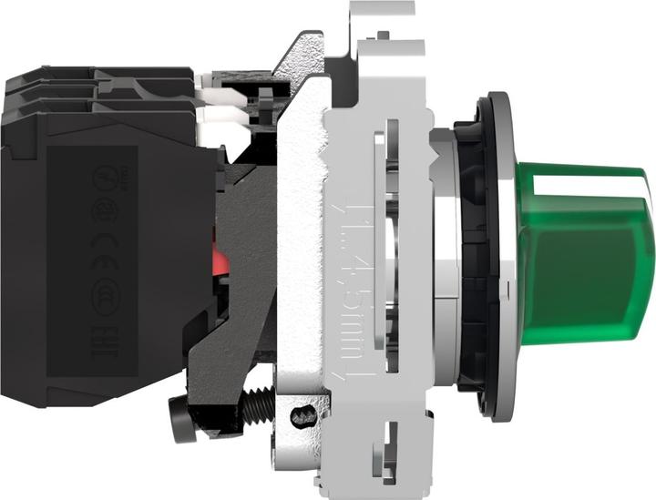 Actual product image Schneider Electric Illuminated selector switch complete XB4F 30mm1S+1OE XB4FK123G5