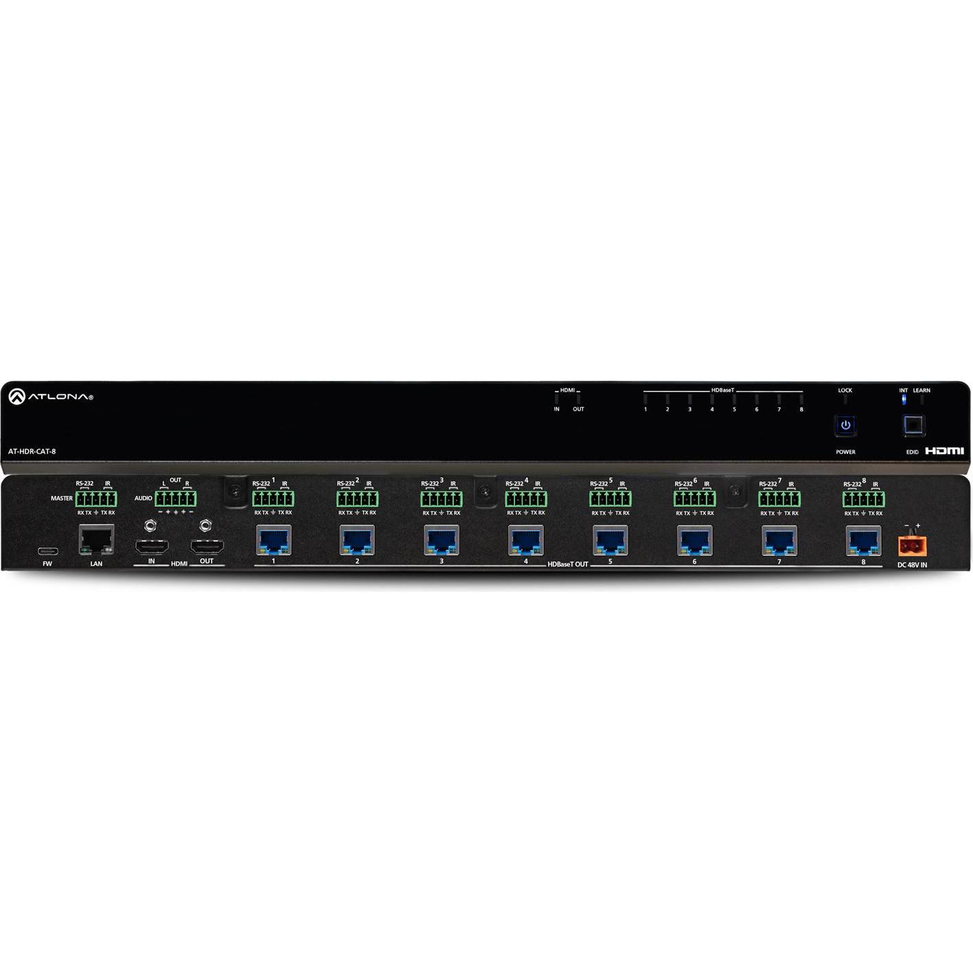 Thumbnail - Atlona 4K/HDR HDMI 2.0b HDBaseT HDMI 1 X 8 Distribution Amplifier, Switch Box