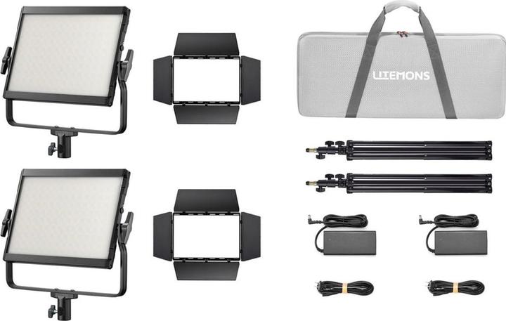 Image du produit Godox LP600R K2 Black Litemons RGB LED Light Panel 2 light kit (éclairage de studio, Lumière vidéo)