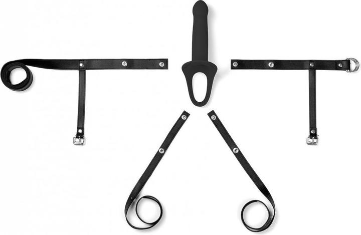 Productafbeelding Virgite HARNES HOLLOW HARNESS H2 Dildo's met Harnas Maat L Zwart