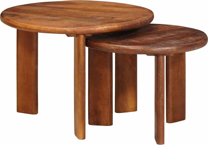 vidaXL Nesting-Couchtische (50 x 50 x 40 cm, Ø 40 x 34 cm, Ø 50 x 40 cm)