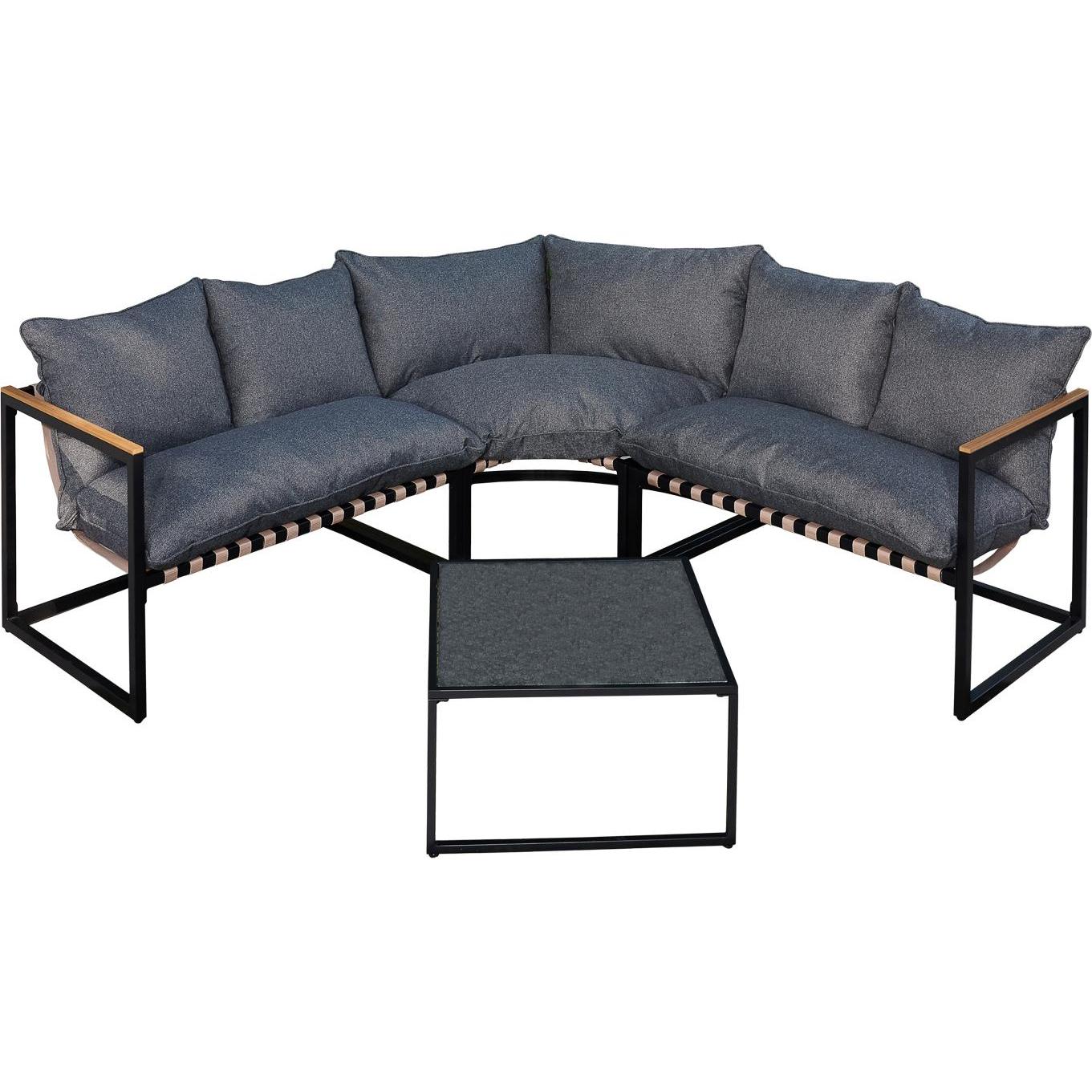 HTI-Living, Gartenlounge, Gartensitzgruppe Eckbank und Tisch