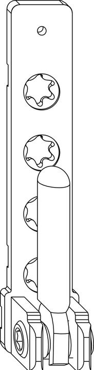 Produktbild Maco Ecklager PVC, mit 3 mm Positionszapfen, 100 kg, silber (52483)