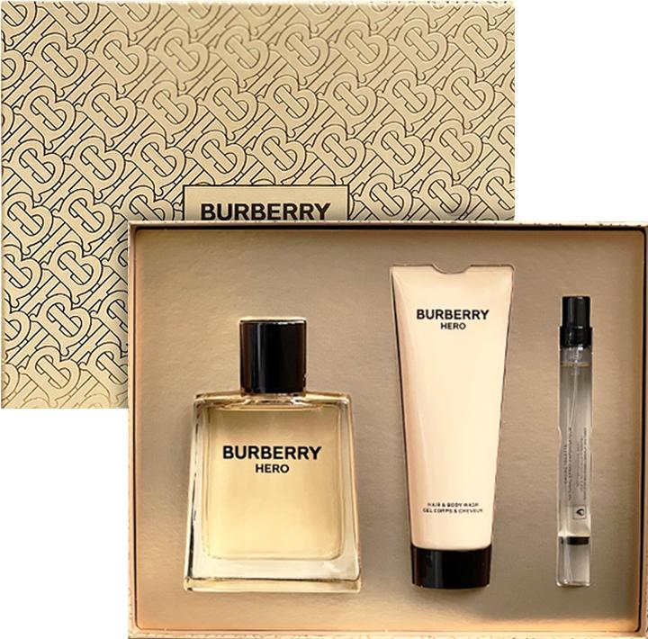 Actual product image Burberry Set Hero, Barbati, Eau De Toilette 100ml Gel De Dus 75ml Eau De Toilette 10ml (Perfume set)