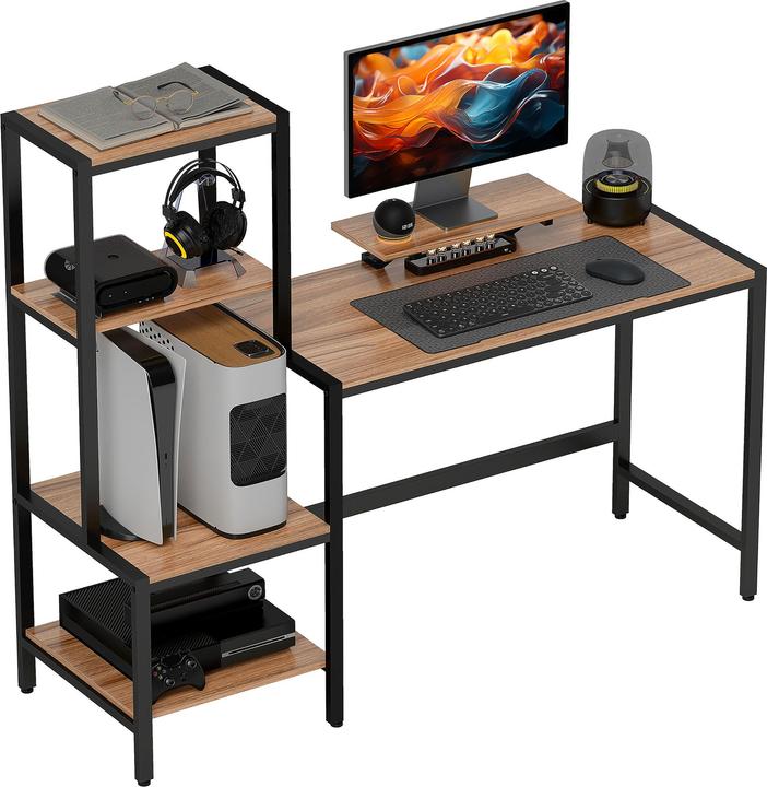Produktbild Homcom Computertisch Spanplatte, Metall Braun