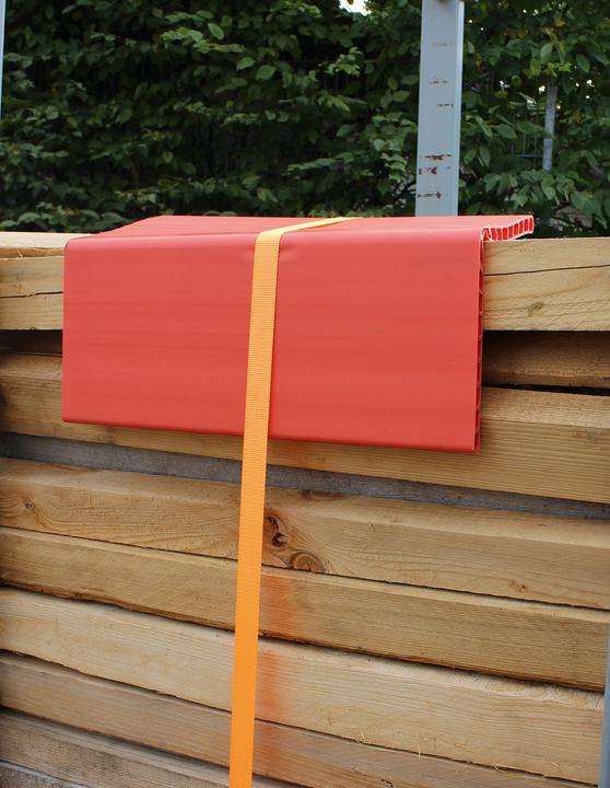 Produktbild Kerbl 37391 Kantenschutzwinkel, 0.80 m Länge, Doppelsteegplatte, 19 mm, Orange