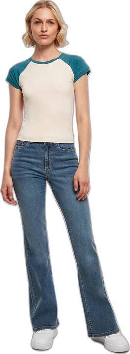 Produktbild Urban Classics Ladies Organic Stretch Short Retro Baseball Tee (XS)