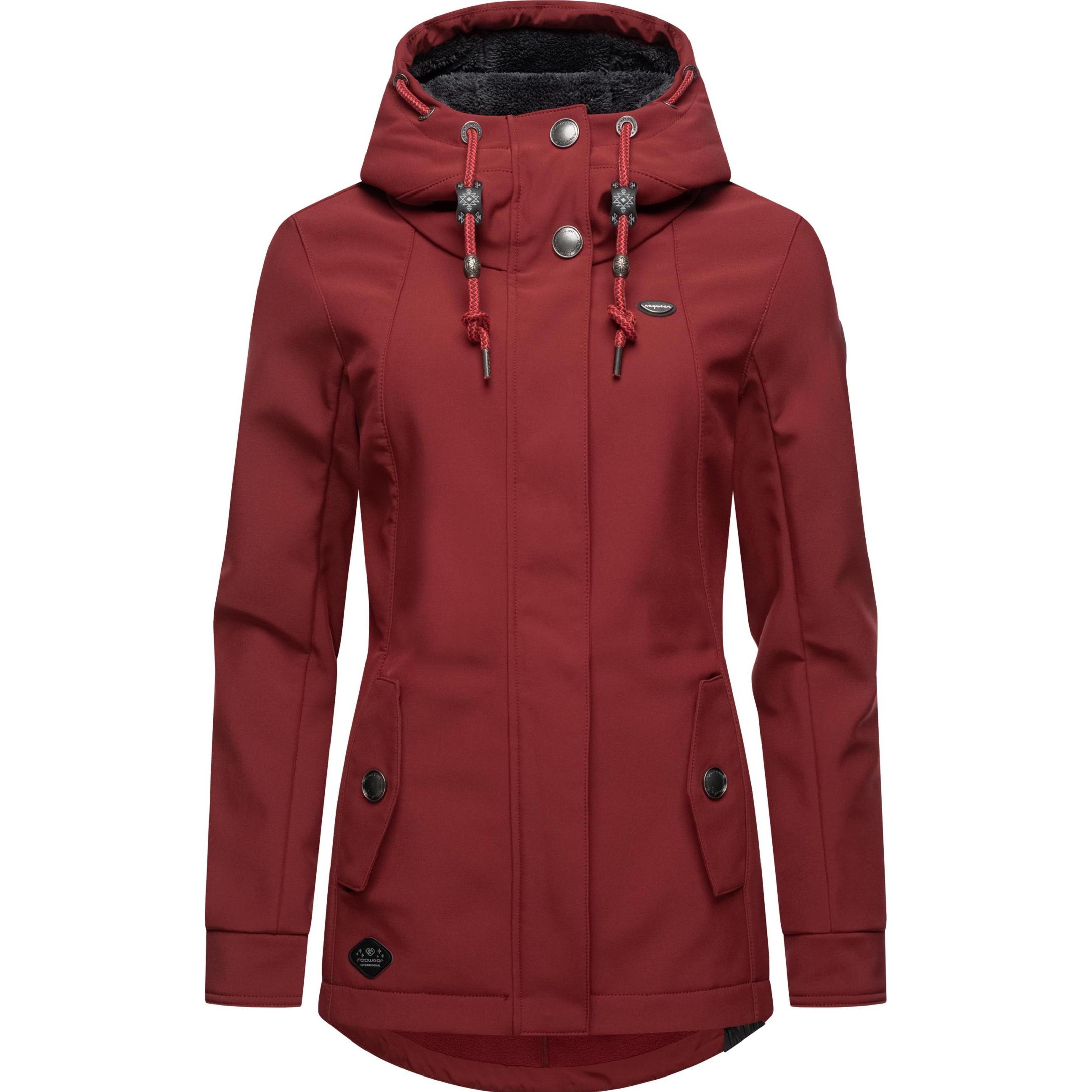 Ragwear, Damen, Jacke, Monadde Softshell (3XL), Rot, 3XL