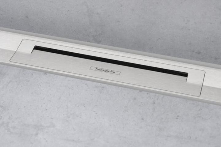 Image du produit hansgrohe HG Caniveau de douche RainDrain Flex raccourcissable, montage mural 900mm noir mat (900 mm)