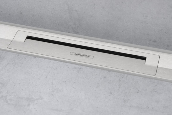 Actual product image hansgrohe HG shower channel RainDrain Flex can be shortened, wall mounting 900mm matt black (900 mm)