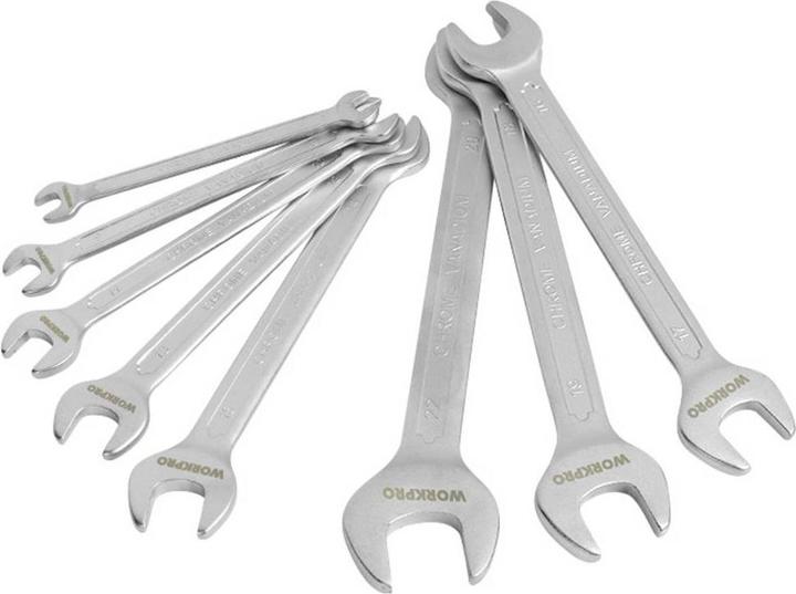 Workpro WP202506 Doppel-Maulschlüssel-Satz 8teilig Schlüsselweite (Metrisch) 6