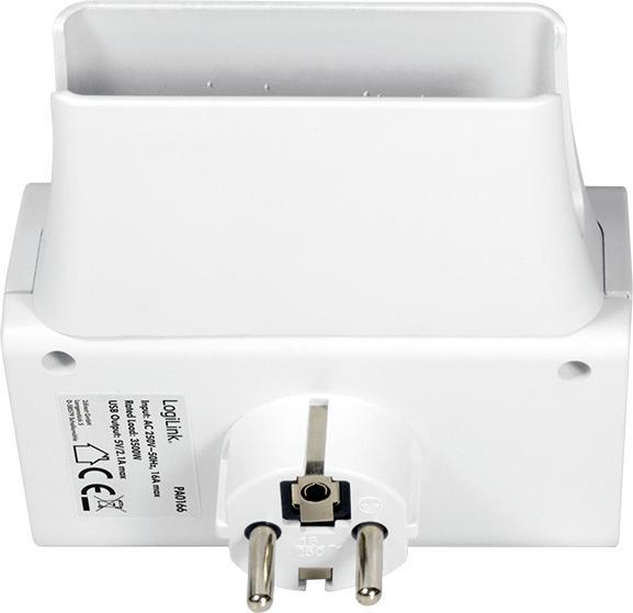 Produktbild LogiLink USB Steckdosenadapter (2 Ports)