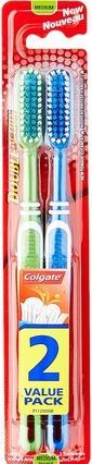 MGA Double Action Medium Toothbrush ( 2 Ks ) - Toothbrush With Shaped Bristles (Mittel, 2 x)