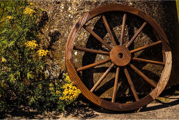 Produktbild HTI-Living Holzrad 2er Set Rustikal