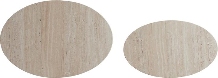 Image du produit SIT Möbel Table basse en travertin lot de 2 ovale, aspect