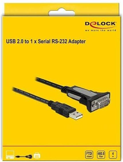 Productafbeelding Delock Seriële adapter USB-A naar RS-232 DB9 (4 m, VGA)