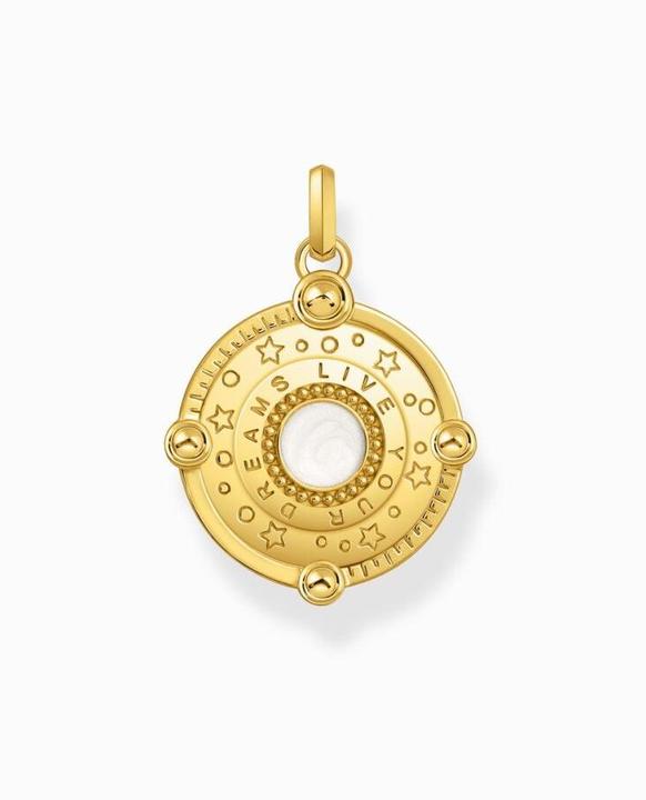 Image du produit Thomas Sabo Pendentif chaîne avec demi-lune et pierres multicolores plaqué or (Émail, Argent 925)