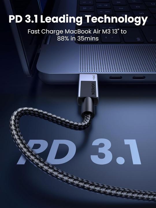 Image du produit Ugreen USB C — USB C (1 m, USB 2.0, 240 W)