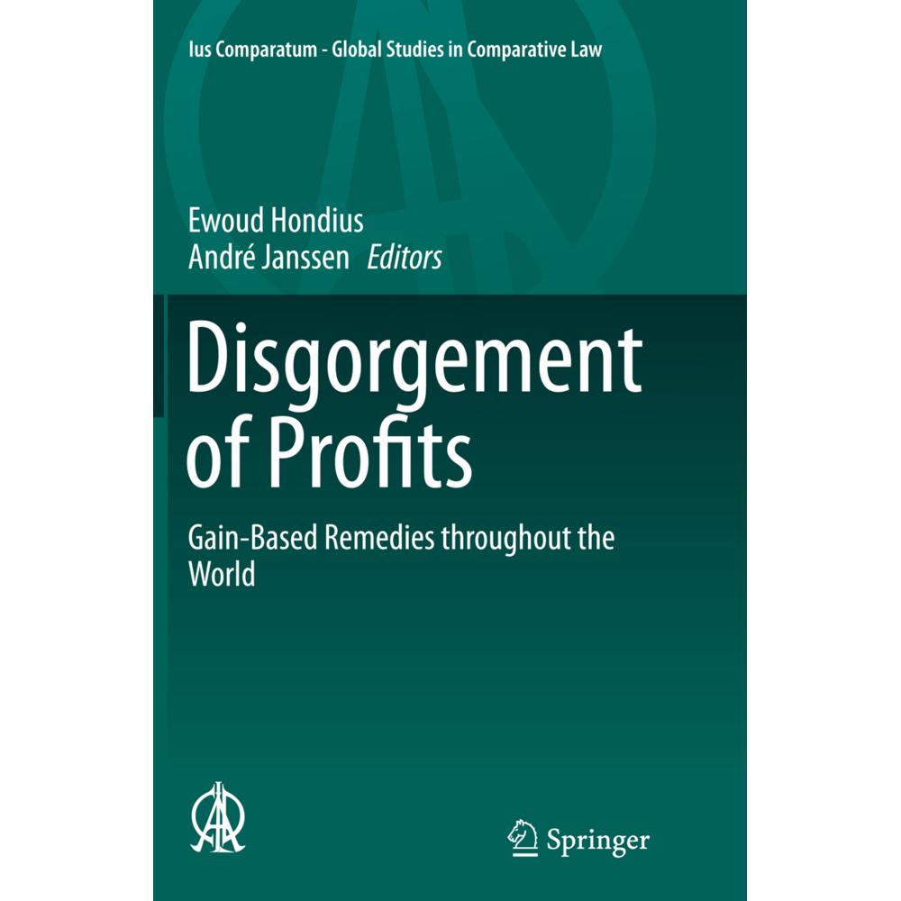 Disgorgement of Profits, Fachbücher von André Janssen, Ewoud Hondius