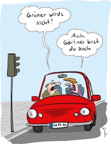 Anderskartig Postkarte Modern Times Grüner Wirds Nicht
